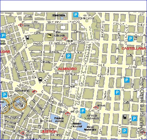 mapa de Madrid em espanhol