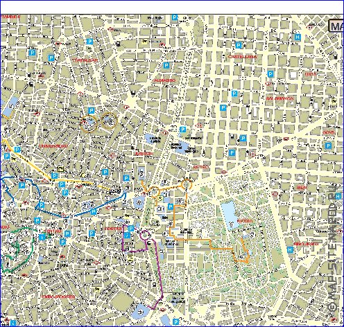 mapa de Madrid em espanhol