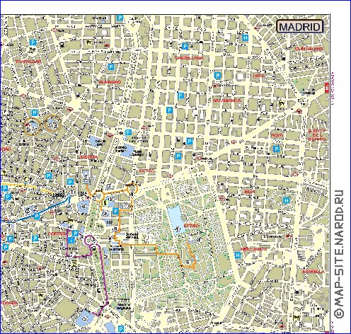 mapa de Madrid em espanhol