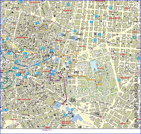 mapa de Madrid em espanhol