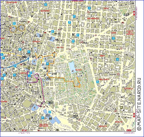 mapa de Madrid em espanhol