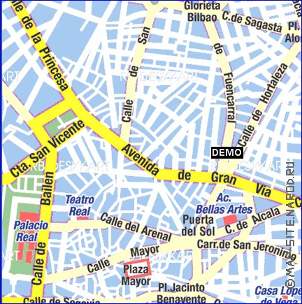 carte de Madrid en allemand