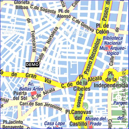 carte de Madrid en allemand