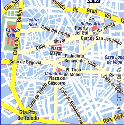 mapa de Madrid em alemao