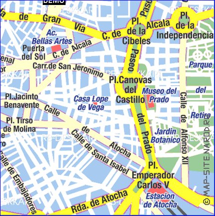 carte de Madrid en allemand