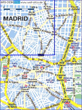 mapa de Madrid em alemao