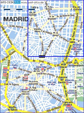 carte de Madrid en allemand