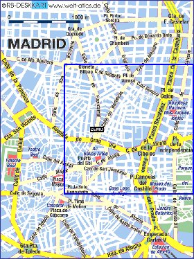 carte de Madrid en allemand