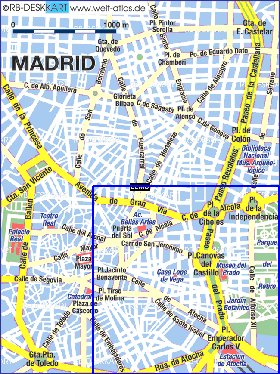 carte de Madrid en allemand