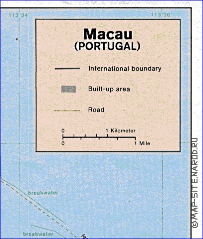 carte de Macao en anglais