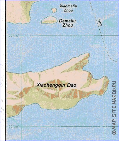 mapa de Macau em ingles