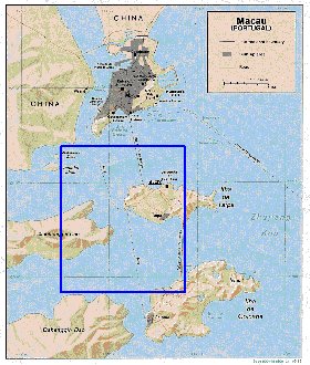 mapa de Macau em ingles