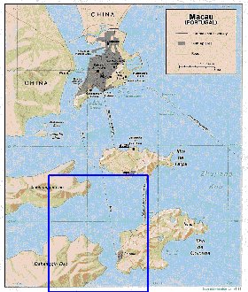 carte de Macao en anglais