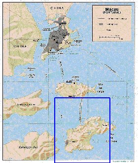 carte de Macao en anglais