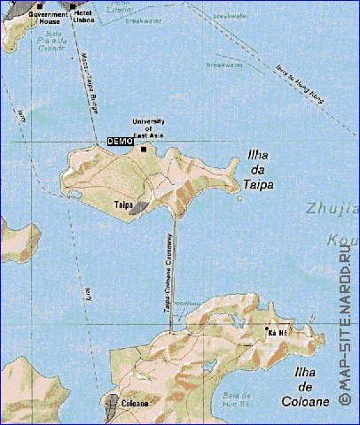 mapa de Macau em ingles