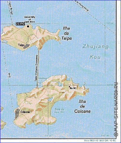 mapa de Macau em ingles