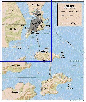 mapa de Macau em ingles