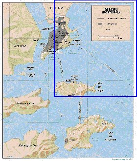 mapa de Macau em ingles