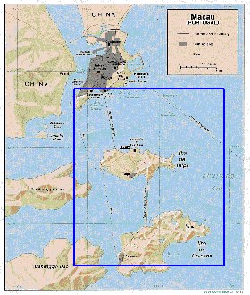 mapa de Macau em ingles