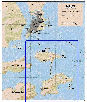 mapa de Macau em ingles