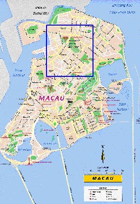 mapa de Macau