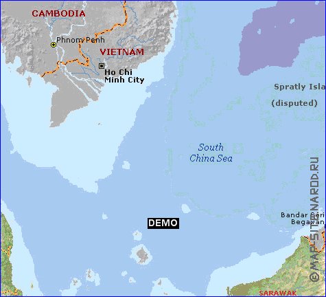 Administrativa mapa de Malasia