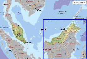 Administratives carte de Malaisie