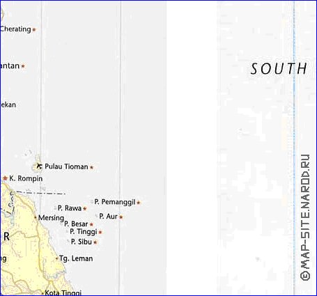 mapa de Malasia em ingles