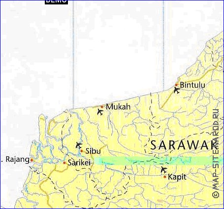 mapa de Malasia em ingles