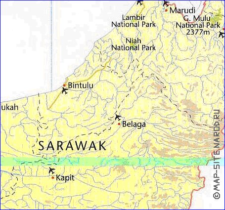 mapa de Malasia em ingles