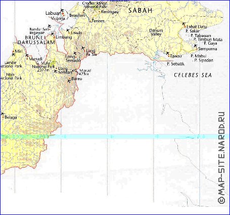 mapa de Malasia em ingles