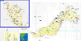 mapa de Malasia em ingles