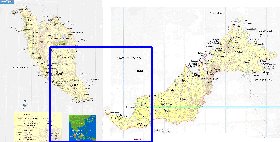 mapa de Malasia em ingles