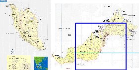 mapa de Malasia em ingles