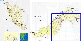 mapa de Malasia em ingles