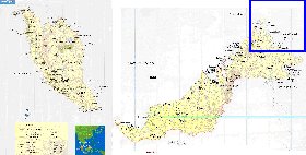 mapa de Malasia em ingles