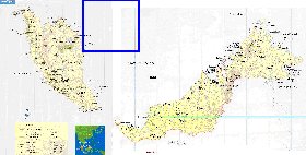 mapa de Malasia em ingles