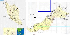 mapa de Malasia em ingles