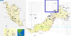 mapa de Malasia em ingles