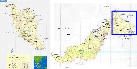 mapa de Malasia em ingles