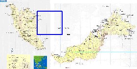 mapa de Malasia em ingles