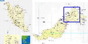 mapa de Malasia em ingles