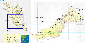 mapa de Malasia em ingles