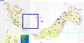 mapa de Malasia em ingles