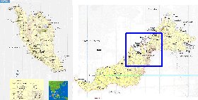 mapa de Malasia em ingles