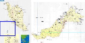 mapa de Malasia em ingles