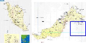 mapa de Malasia em ingles