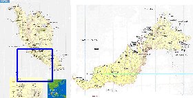 carte de Malaisie en anglais