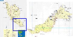 mapa de Malasia em ingles