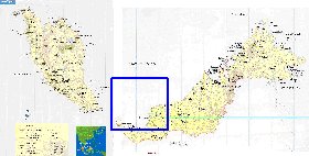 mapa de Malasia em ingles